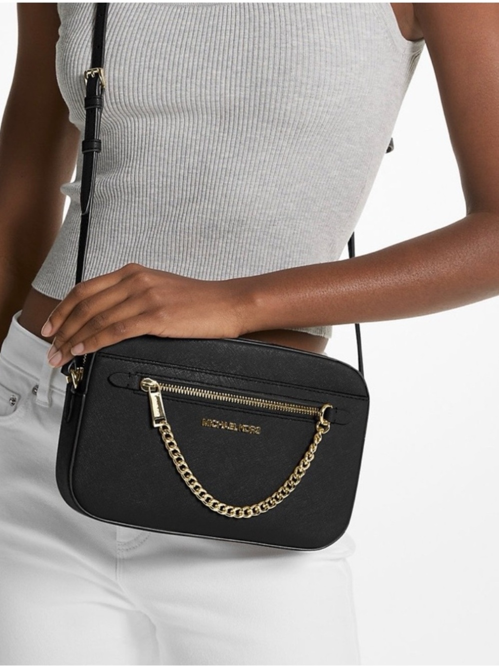Michael Kors Jet Set Large Saffiano Leather Crossbody Bag 🆕